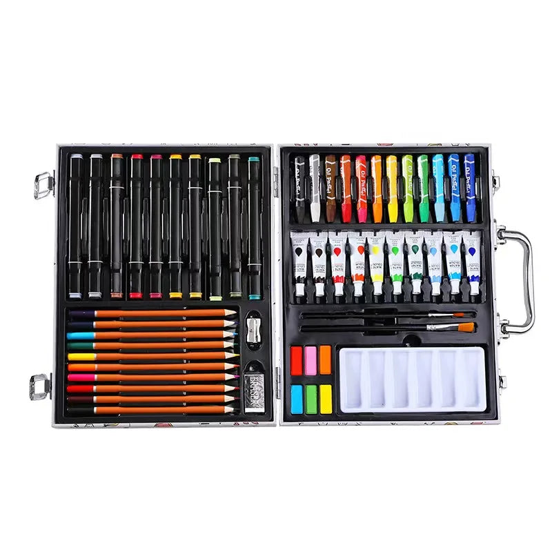 53Pcs Set Children'S Painting Full Set Brushes Art Tools Gift Box Set Developing Children'S Create Draw Interests Art Supplies