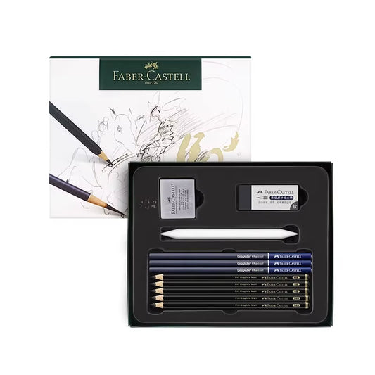 Faber Castell Sketch Pencils Set Sketching Book Painting Tools Kneaded Eraser Rubber Art Drawing Supplies Set for School Student