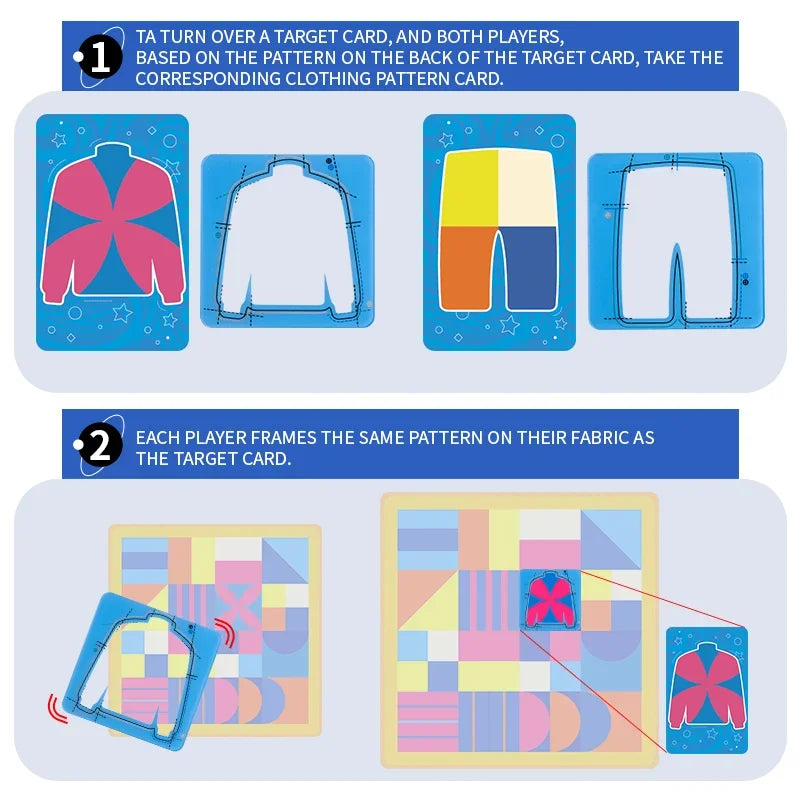 Tailor Master Battle Game Kids Toys Color Shape Matching Logical Thinking Board Games Interactive Montessori Educational Toys