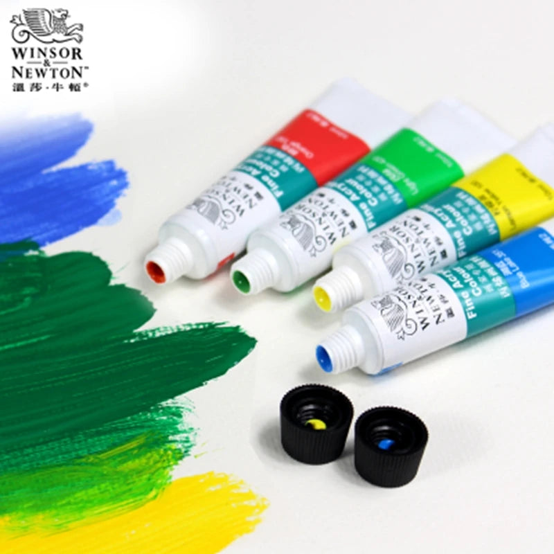 WINSOR&NEWTON 12/18/24 Colors Professional Acrylic Paints Set 10Ml Hand Painted Wall Painting Textile Paint Brightly Colored