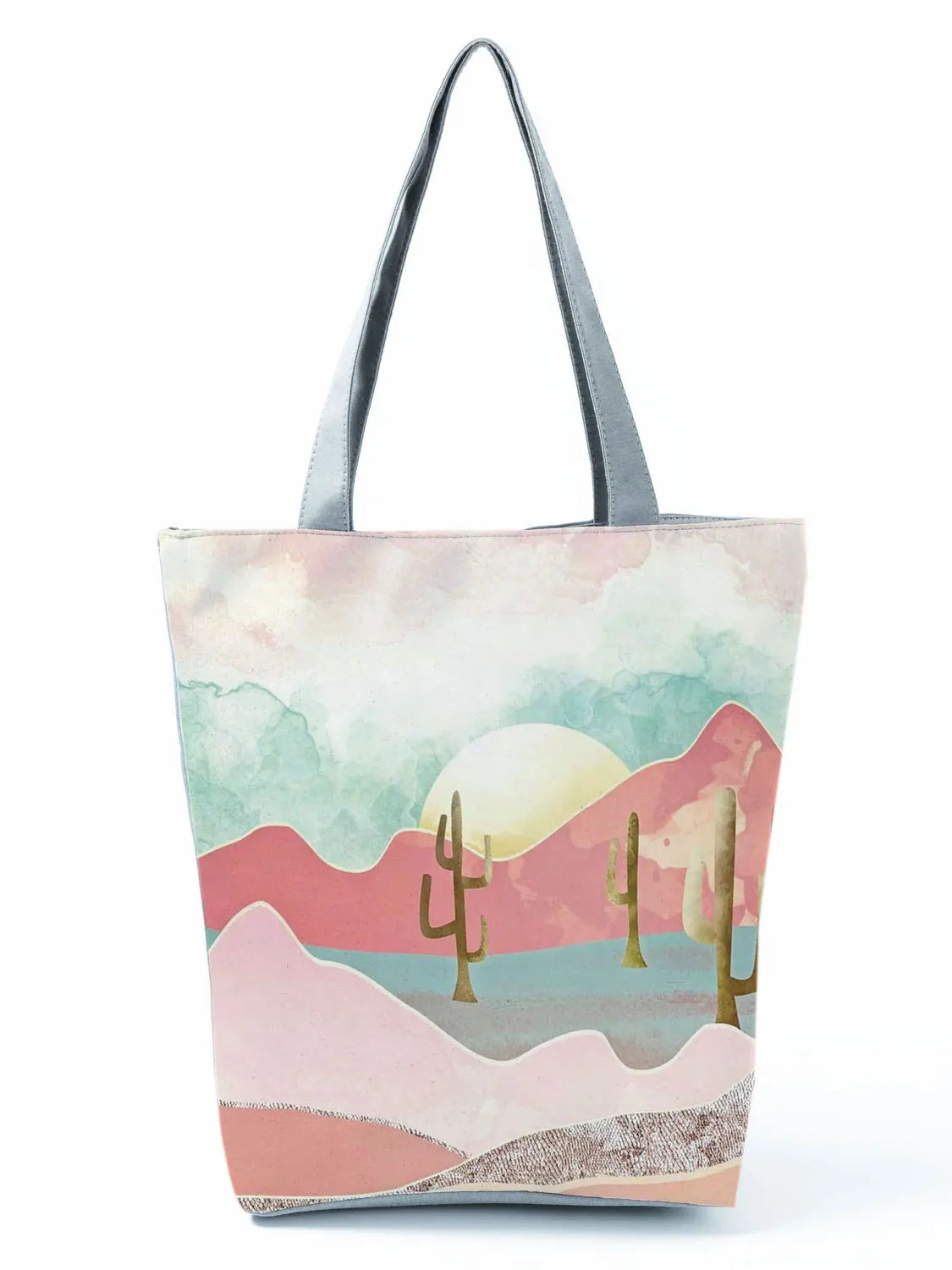 Oil Painting Mountain Forest Printing Causal Tote Bag Shopper Shopping Handbags Women Ladies Leisure Shoulder Bag Beach Outdoor